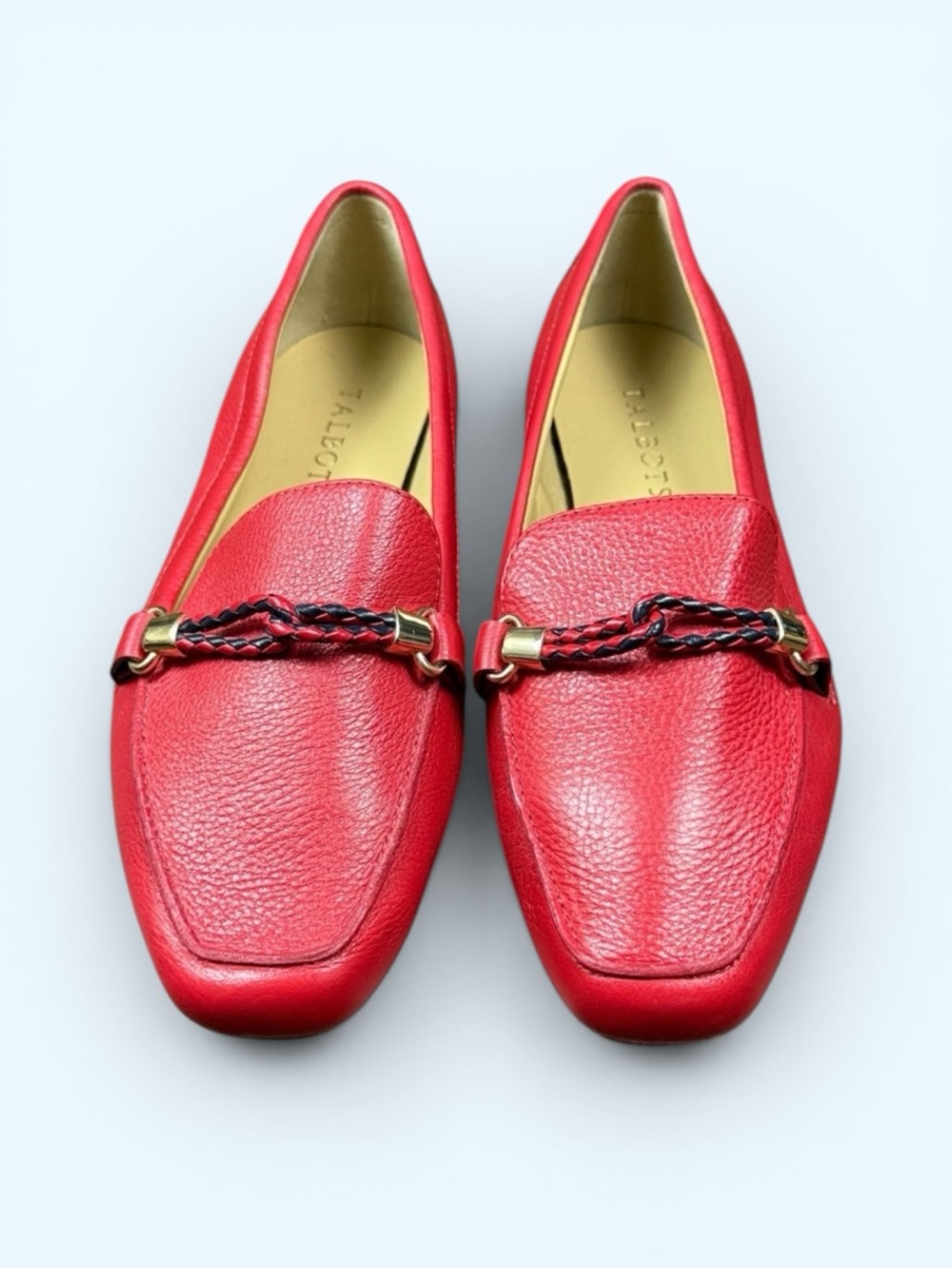 TALBOTS Elegant Red Leather Loafers Size 7 1/2 Women
